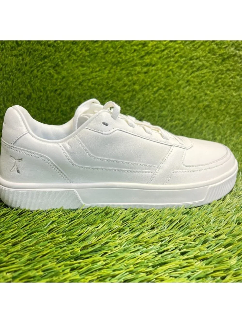 Flux Footwear Adapt Leather Trainer White Womens Size 9 Athletic Shoes Sneakers